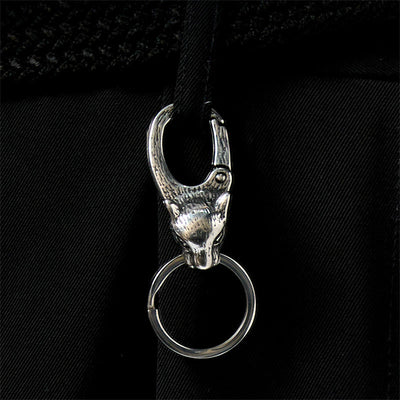 Creative Leopard Head Rust-proof Metal Keychain - image 2