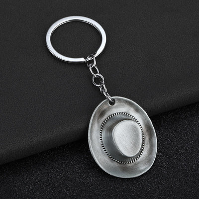 Leopard Print Letter & Cowboy Hat Pendant Keychain - image 5