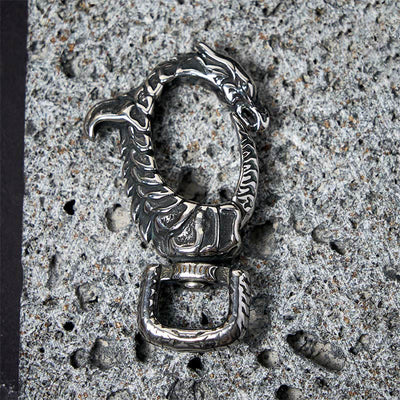 Vintage Antirust Dragon-shaped Rotatable Keychain - image 5