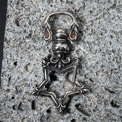 Vintage Polishing Anti-tarnish Rotatable Star Keychain - image 5