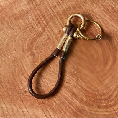 Western Cow Letter Print Pendant Horseshoe Buckle Keychain - Coffee - Z - image 10