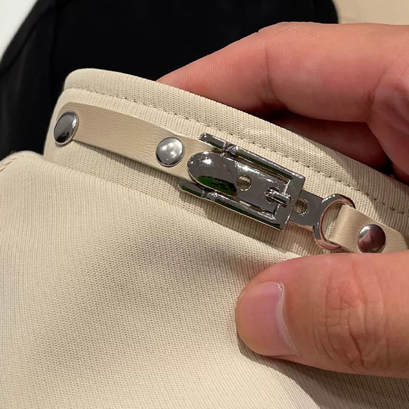 Winter Fashion Simple Metal Buckle Women's Beret Hat - image 3