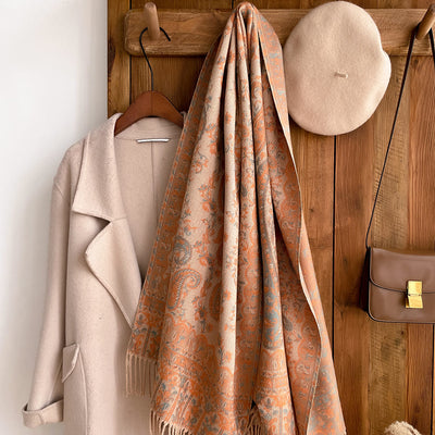 Retro Bohemian Style Cashew Print Shawl Scarf For Warmth - image 2