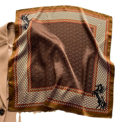 Exquisite Silk Skin-Friendly Cashew Print Square Scarf - image 1