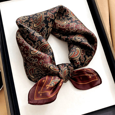 Exquisite Silk Skin-Friendly Cashew Print Square Scarf - Style #1 - image 0