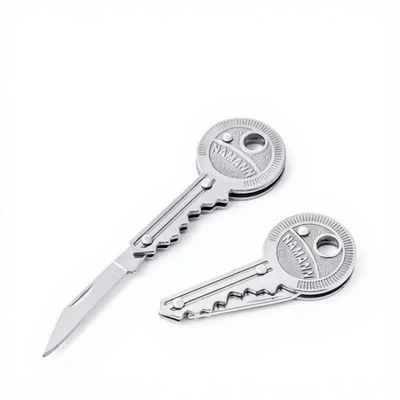 Practical Folding Knife Keychain Sliver Necklace - image 0