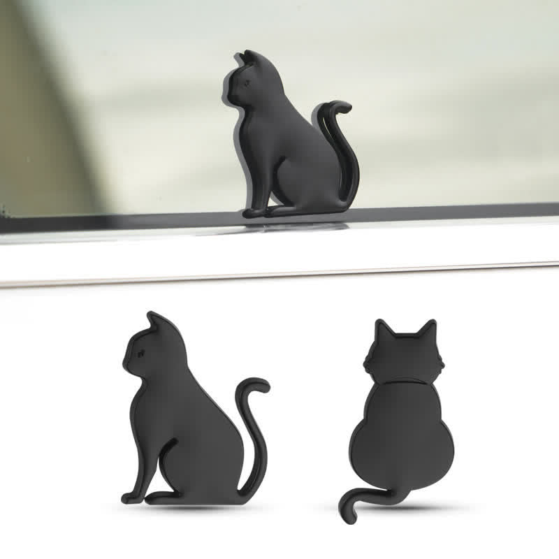 Decorative Cute Cat Pet Metal Sticker Car Badge - image 0