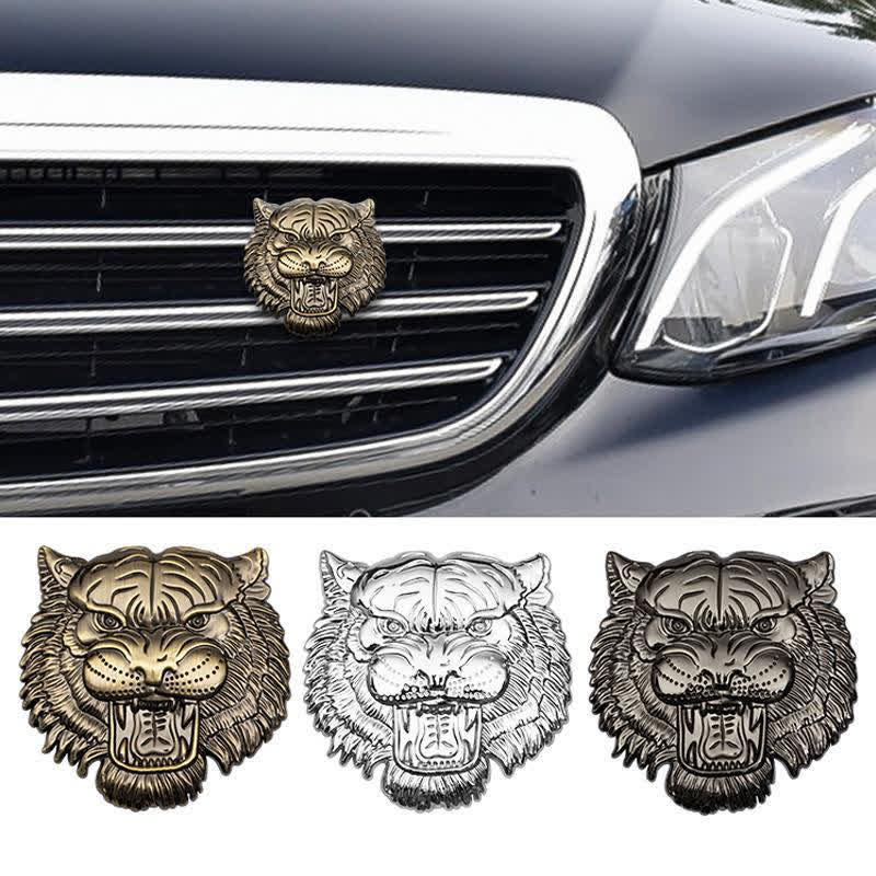 Domineering Tiger Head Metal Sticker Car Badge - image 3
