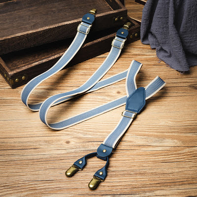 Handsome Sky Blue Y-back Elastic Suspenders - image 1