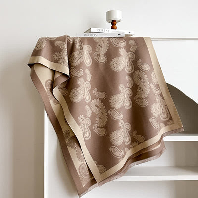 Intricate Paisley Pattern Double Sided Warm Scarf - image 7