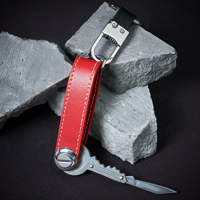 Large Capacity Portable Anti-theft Leather Key Organizer - image 3