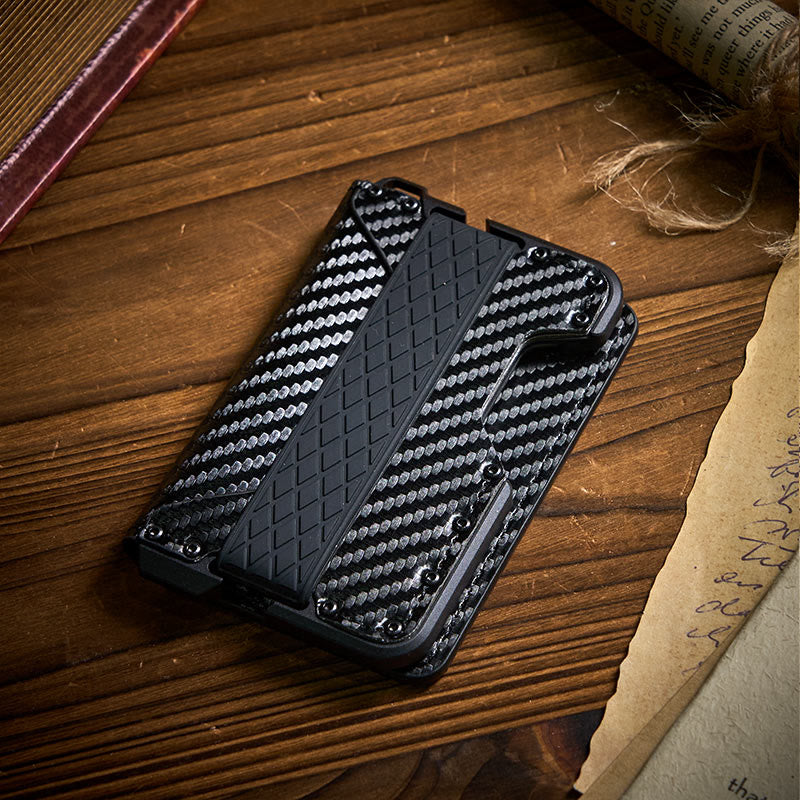 RFID Shielding Function Carbon Fiber Folding Tactical Wallet - image 0