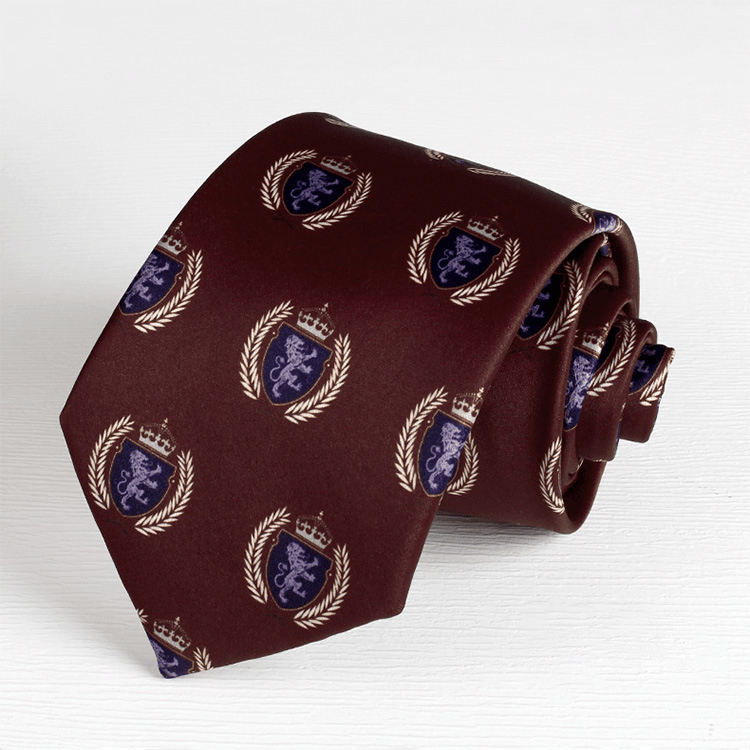Vintage Cashew & Flower Pattern Men's Hand Necktie - Brown - image 2