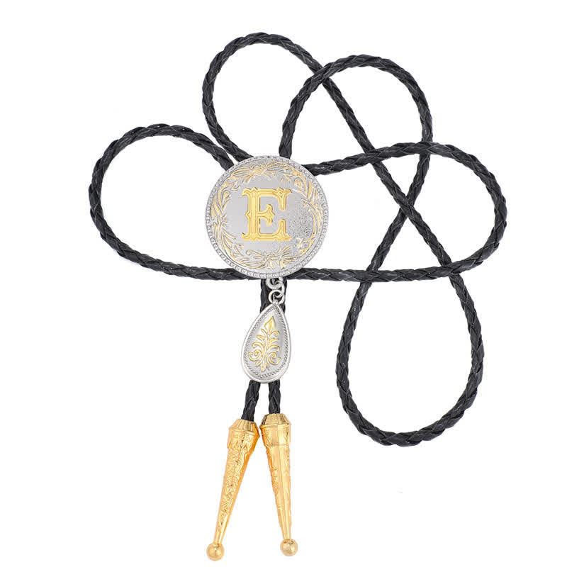 Initial Letter A To Z Bolo Tie With Teardrop-Shaped Pendant - image 11