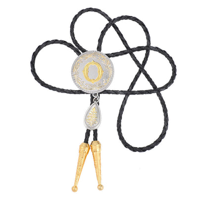 Initial Letter A To Z Bolo Tie With Teardrop-Shaped Pendant - image 31