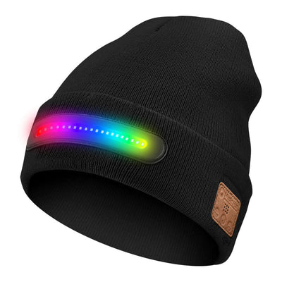 Winter Warm Music Bluetooth Beanie Hat with Lighting - Style #2 - Colorful Light + Bluetooth - M (22"-22 7/8") - image 11