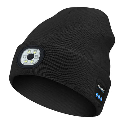 Winter Music & LED Lighting Bluetooth Beanie Hat - LED Light & Bluetooth - Black - M (22"-22 7/8") - image 0