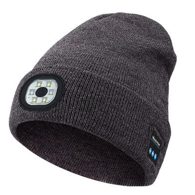 Winter Music & LED Lighting Bluetooth Beanie Hat - LED Light & Bluetooth - Dark Grey - M (22"-22 7/8") - image 6
