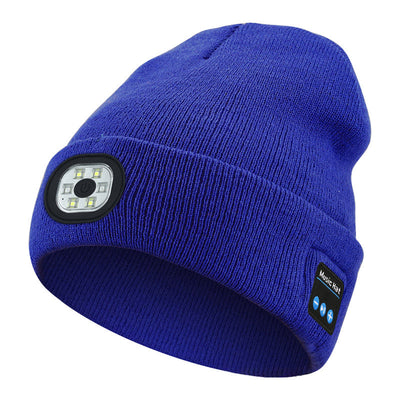 Winter Music & LED Lighting Bluetooth Beanie Hat - LED Light & Bluetooth - Blue - M (22"-22 7/8") - image 9