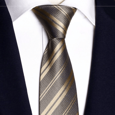 Men's Elegant Champagne Zipper Pre-Tied Necktie - image 1