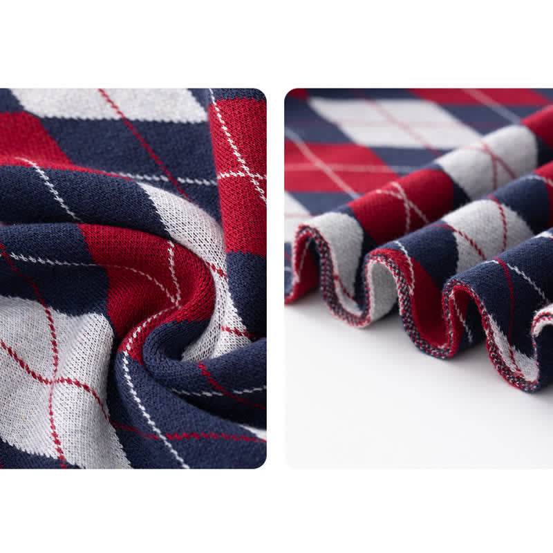 Men's Sophisticated Argyle Patterned Business Scarf - image 1