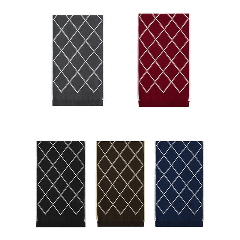 Men's Corporate Elegance Diamond Pattern Business Scarf - image 2