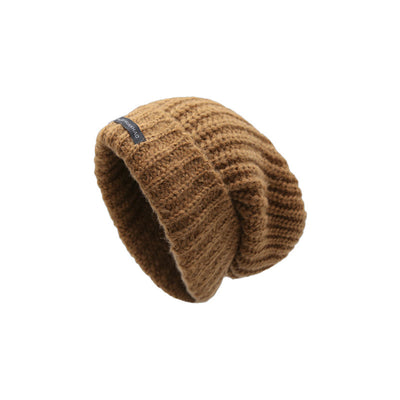 Winter Keep Warm Solid Color Knitted Beanie Hat - Coffee - Adjustable (21 5/8"-22 7/8") - image 14
