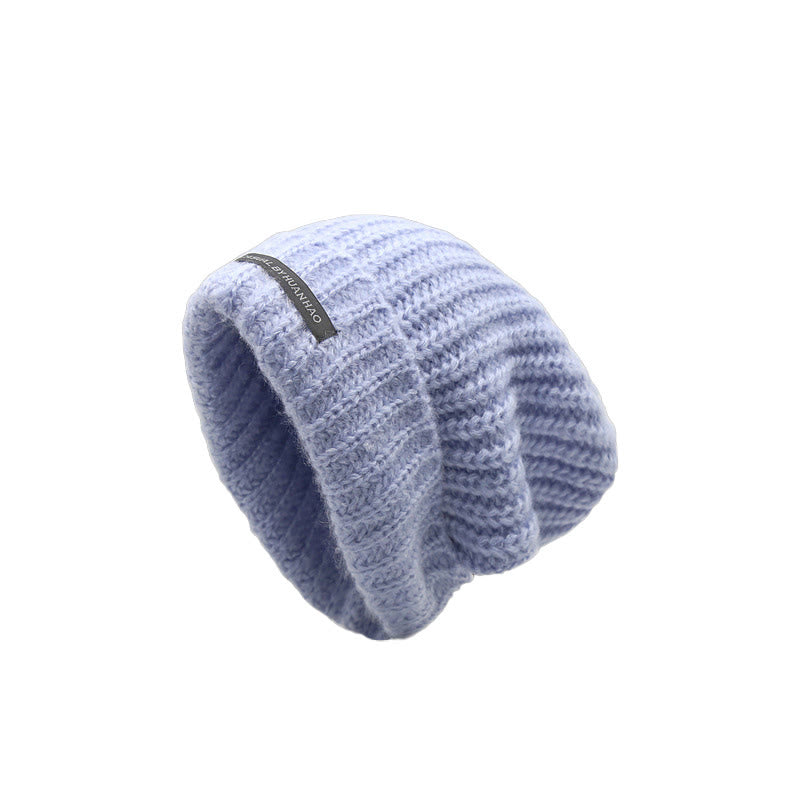 Winter Keep Warm Solid Color Knitted Beanie Hat - Light Blue - Adjustable (21 5/8"-22 7/8") - image 8