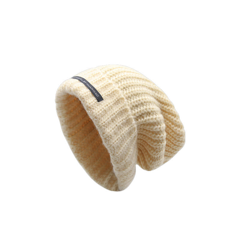 Winter Keep Warm Solid Color Knitted Beanie Hat - Apricot - Adjustable (21 5/8"-22 7/8") - image 10