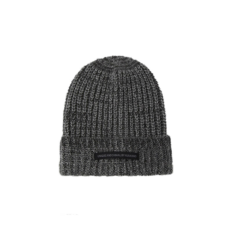 Winter Keep Warm Solid Color Knitted Beanie Hat - image 1