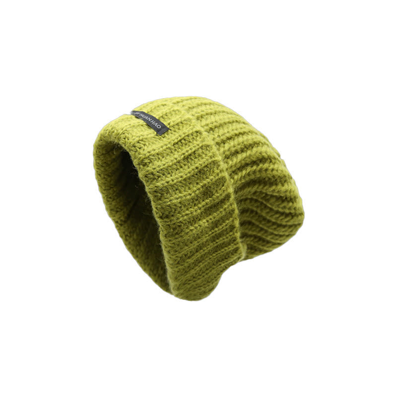 Winter Keep Warm Solid Color Knitted Beanie Hat - Green - Adjustable (21 5/8"-22 7/8") - image 4