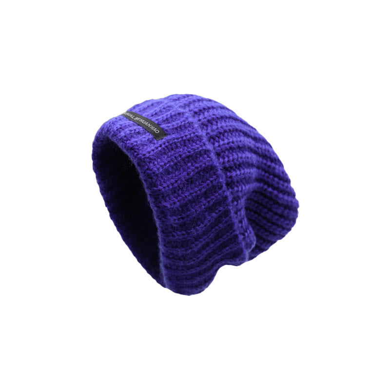 Winter Keep Warm Solid Color Knitted Beanie Hat - Royal Blue - Adjustable (21 5/8"-22 7/8") - image 6