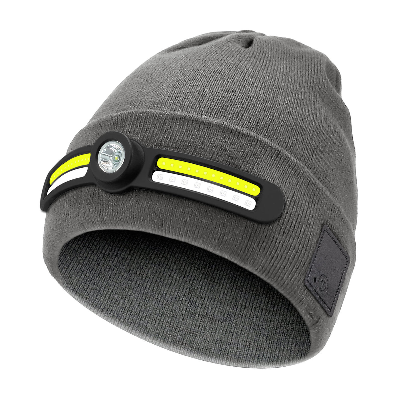 Winter LED Lighting RGB Mode Knitted Beanie Hat - Grey - M (22"-22 7/8") - image 10