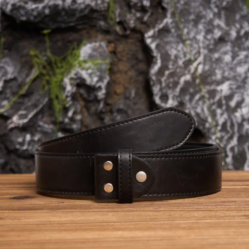 Two-Tone Initial Letter DIY Hidden Knife Buckle Leather Belt - Z - Black PU Leather Belt (40) - image 6