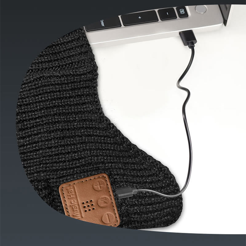 Winter Bluetooth Music Lighting Knitted Beanie Hat Detachable - image 6