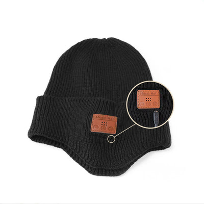 Winter Bluetooth Music Lighting Knitted Beanie Hat Detachable - image 5