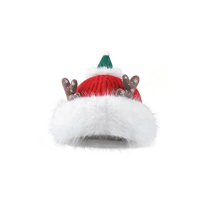 Women's Winter Christmas Antlers Keep Warm Plush Hat - Style #1 - M(22"-22 7/8") - image 0