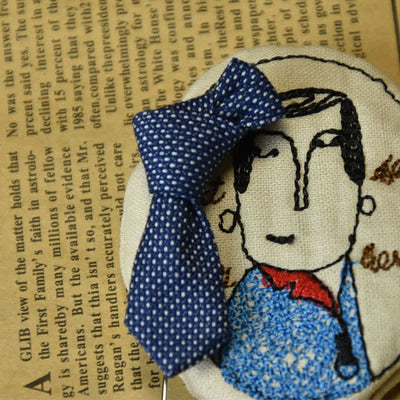 Men's Creative Mini Necktie Shape Wedding Cloth Lapel Pin - image 3
