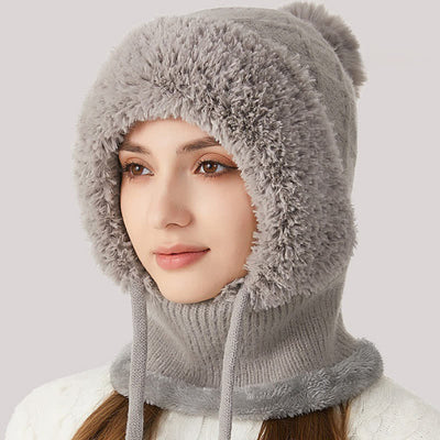 3 In 1 Outdoor Warm Knitted Beanie Hat With Scarf And Mask - Gray - Adjustable (22"-23 1/4") - image 13