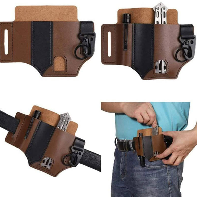 Outdoor Survival Tactical Wallet Leather Belt Bag - image 3