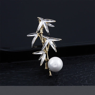 Men's Exquisite Panda Pearl Bamboo Brooch - Style #1 - image 0