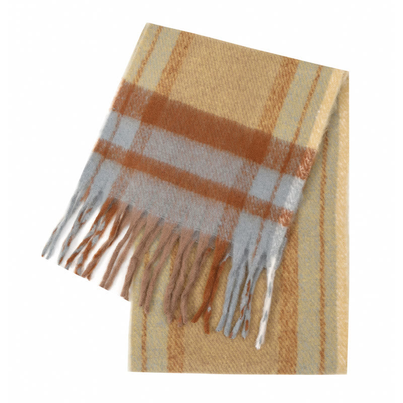 Women's Winter Thick Warm Plaid Tassels Shawl Scarf - image 5