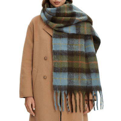 Women's Winter Thick Warm Plaid Tassels Shawl Scarf - image 1