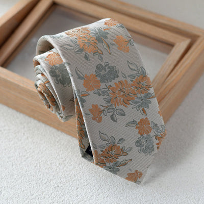 5pcs Men's Beige Flower Pattern Bow Ties Gift Box - image 3