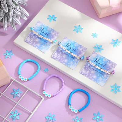 6Pcs Snowflake Christmas Bracelet With Greeting Card - image 1