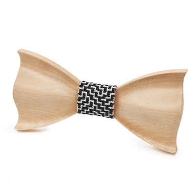 Unisex Creative Light Colored Wooden 3D Bow Tie - Style #10 - image 9