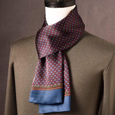 Men's Retro Ethnic Style Long Pure Silk Scarf - Style #2 - image 1