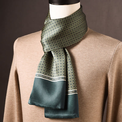 Men's Retro Ethnic Style Long Pure Silk Scarf - Style #12 - image 11