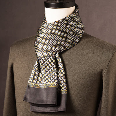 Men's Retro Ethnic Style Long Pure Silk Scarf - Style #11 - image 10