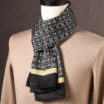 Men's Retro Ethnic Style Long Pure Silk Scarf - Style #7 - image 6